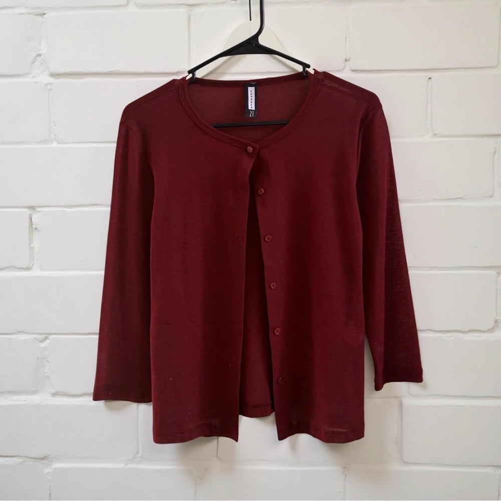 Vintage Forever 21 Mesh Burgundy Cardigan